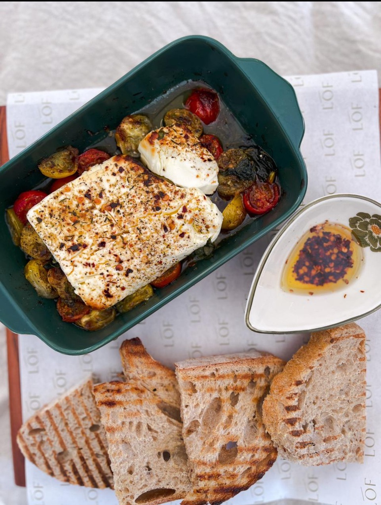 ( prepared in 20 minutes )Baked feta cheese